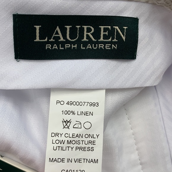 LAUREN Ralph Lauren Kids Linen Suit Pants Size 18R - Picture 3 of 10